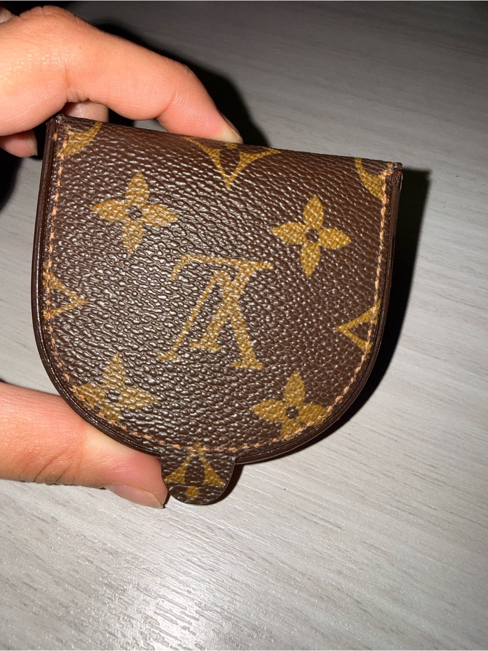 Louis Vuitton Monogram Half-Moon Coin Pouch - Brown/Yellow